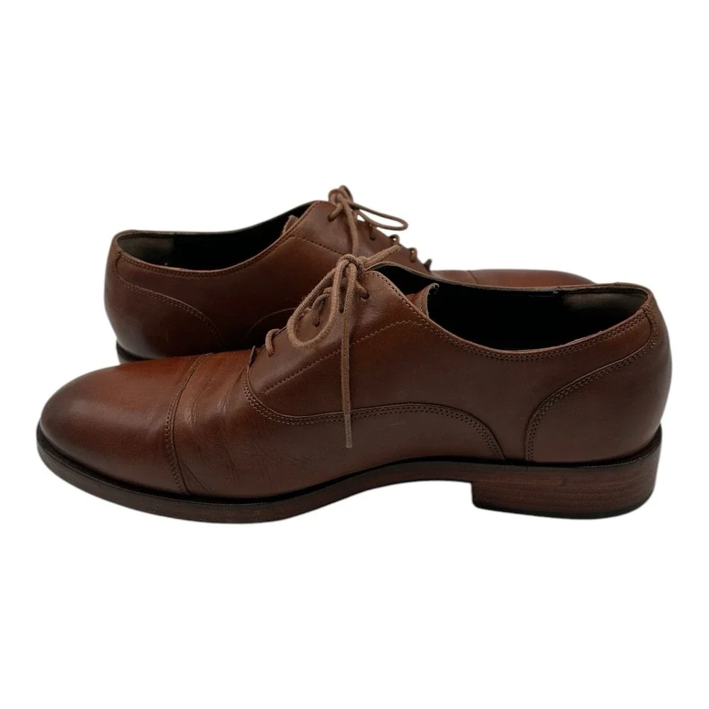 Cole Haan Grand OS Harrison Shoes Mens 9 M Brown‎ Leather Cap Toe Oxfords C24160
